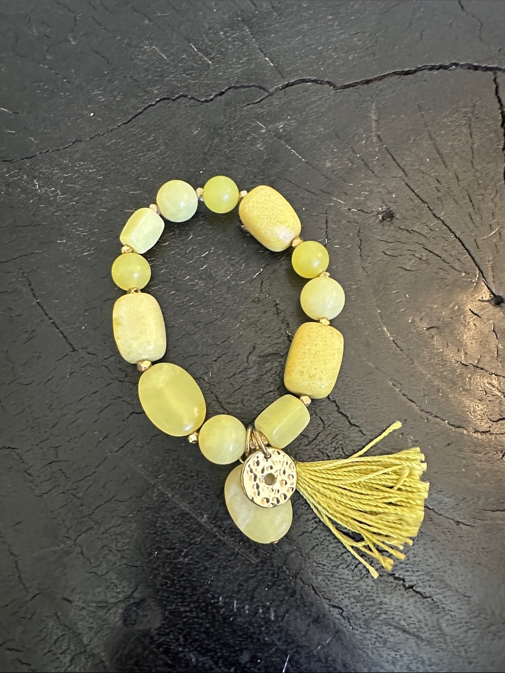Lemon Quartz Tassel Bracelet - Fashion Women Jewelry
